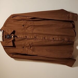 Prana Chestnut Long Sleeve Shirt Small